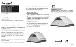 Manual Eureka Tetragon HD 3 Tent