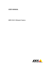 Manual Axis Q1614 IP Camera