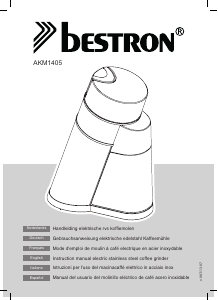 Manuale Bestron AKM1405 Macinacaffè