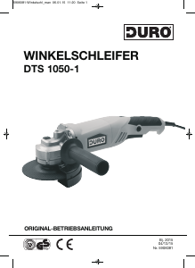 Bedienungsanleitung DURO DTS 1050-1 Winkelschleifer