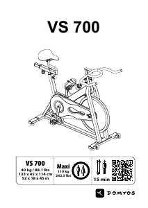 Mode d’emploi Domyos VS 700 Vélo d’appartement