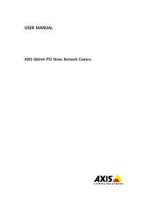 Manual Axis Q6044 IP Camera