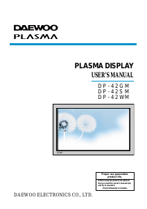 Manual Daewoo DP-42GM Plasma Television