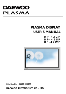 Manual Daewoo DP-42GP Plasma Television