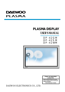 Manual Daewoo DP-42SM Plasma Television