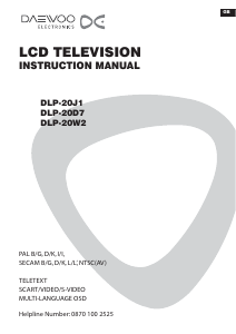 Manual Daewoo DLP-20D7 LCD Television