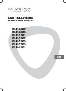 Manual Daewoo DLP-26C2 LCD Television