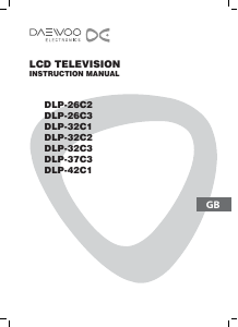 Manual Daewoo DLP-26C3 LCD Television