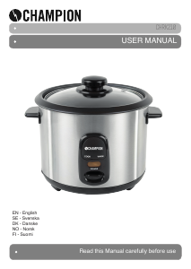 Manual Champion CHRK120 Rice Cooker