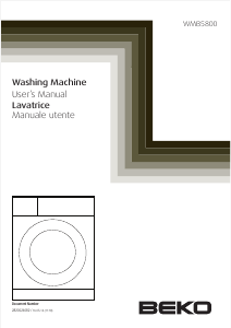 Manuale BEKO WMB 5800 Lavatrice