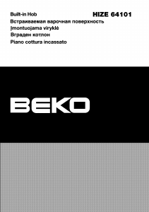 Manuale BEKO HIZE 64101 X Piano cottura