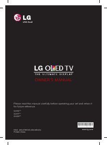 Manual de uso LG 55EA8809 Televisor de OLED