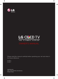 Handleiding LG 55EA9809 OLED televisie