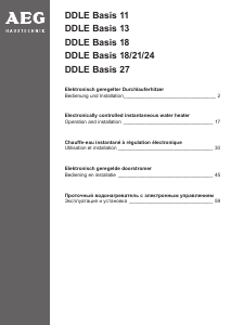 Mode d’emploi AEG DDLE Basis 11 Chaudière