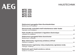 Handleiding AEG MTE 350 Boiler