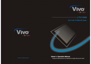 Manual Vivo LTV13HD LCD Television