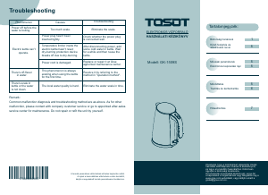 Handleiding TOSOT GK-1509S Waterkoker