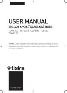 Handleiding Tisira TGF60G Kookplaat