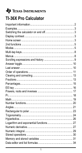 Manual Texas Instruments TI-36X Pro Calculator