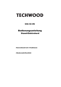 Bedienungsanleitung Techwood SHA 50-4N Herd