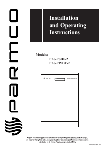 Manual Parmco PD6-PSDF-2 Dishwasher