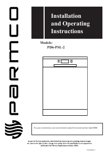 Manual Parmco PD6-PSL-2 Dishwasher