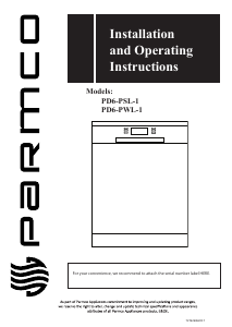 Manual Parmco PD6-PWL-1 Dishwasher