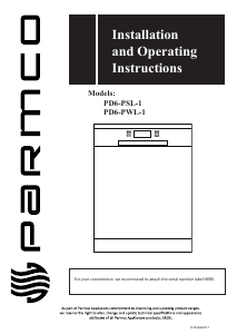Handleiding Parmco PD6-PWL-1 Vaatwasser