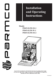 Manual Parmco PD45-SLIM-W-1 Dishwasher