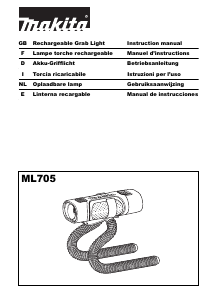 Manual de uso Makita ML705 Linterna