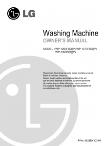 Manual LG WP-1350RS Washing Machine