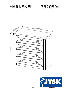 Hướng dẫn sử dụng JYSK Markskel (90x87x43) Tủ ngăn kéo