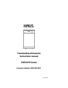 Manual Haus DW9-AFM Dishwasher