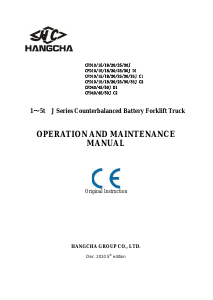 Handleiding Hangcha CDP20 Vorkheftruck