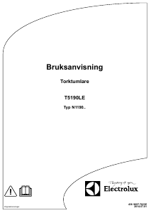 Bruksanvisning Electrolux T5190LE Torktumlare