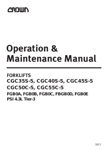 Manual Crown CGC35S-5 Forklift Truck