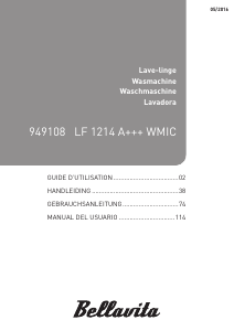 Handleiding Bellavita LF 1214 A+++ WMIC Wasmachine