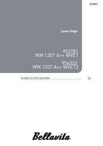 Mode d’emploi Bellavita WM 1207 A++ WVET Lave-linge