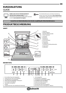 Bedienungsanleitung Bauknecht BBO 3T333 D XA Geschirrspüler