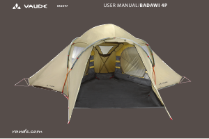 Handleiding Vaude Badawi 4P Tent