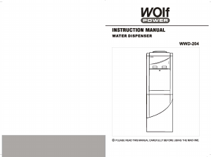 Handleiding Wolf Power WWD204 Waterdispenser