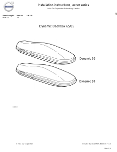 Bedienungsanleitung Volvo Dynamic 65 Dachbox
