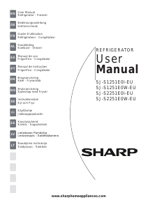 Mode d’emploi Sharp SJ-S1251E0I-EU Réfrigérateur