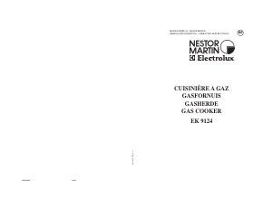 Handleiding Nestor Martin-Electrolux EK9124 Fornuis