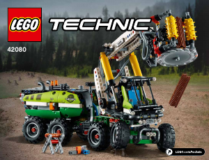 Návod Lego set 42080 Technic Lesnícky stroj