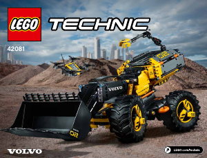 Manual Lego set 42081 Technic Volvo trator carregador ZEUX