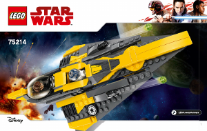 Manual de uso Lego set 75214 Star Wars Caza estelar Jedi de Anakin