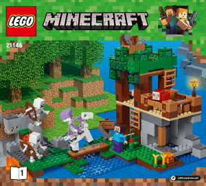 Kullanım kılavuzu Lego set 21146 Minecraft İskelet Saldırısı