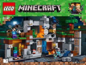 Mode d’emploi Lego set 21147 Minecraft Les aventures souterraines