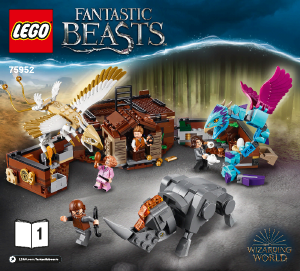 Návod Lego set 75952 Harry Potter Mlokov kufrík s čarovnými bytosťami